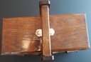Vintage houten knutsel/naaikoffer